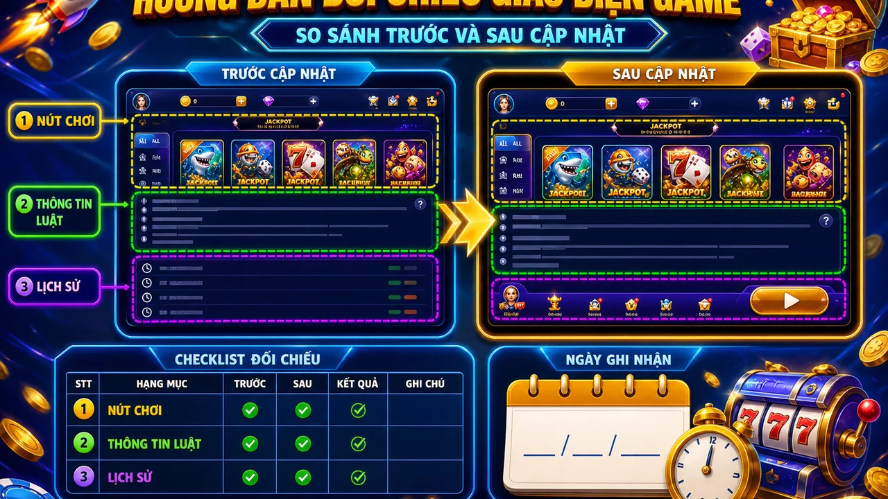 Đối chiếu nút chơi, luật và lịch sử khi Alo789 giao diện game thay đổi