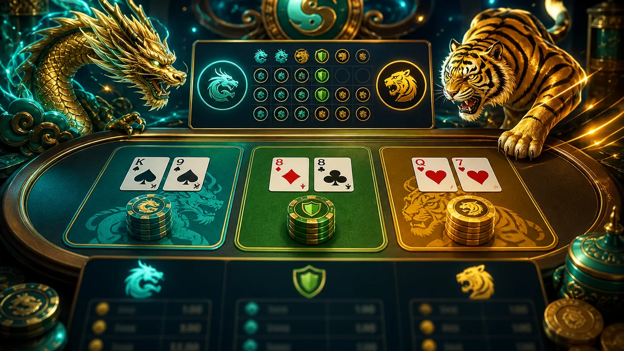 Tie xuất hiện thì đọc ma trận nào? Alo789 giải thích Dragon Tiger và cách tính trả thưởng